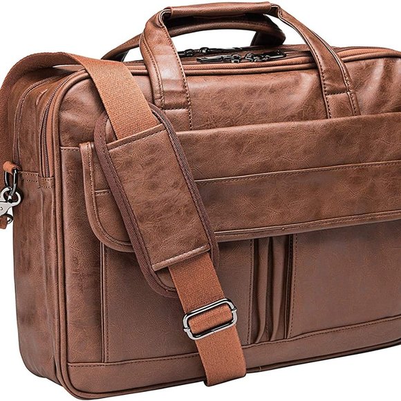 Other - PU Leather Men's Briefcase - Travel Briefcase Handmade Messenger Bags Laptop Bag